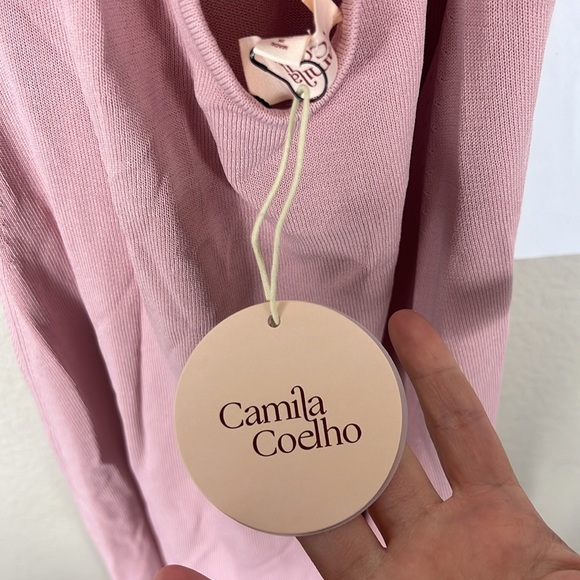 Camila Coelho Justine Halter Maxi Dress in Light Pink - Picture 9 of 9